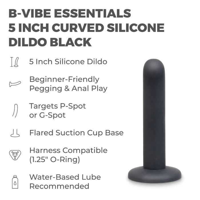 5 Inch Curved Silicone Dildo - Image 2