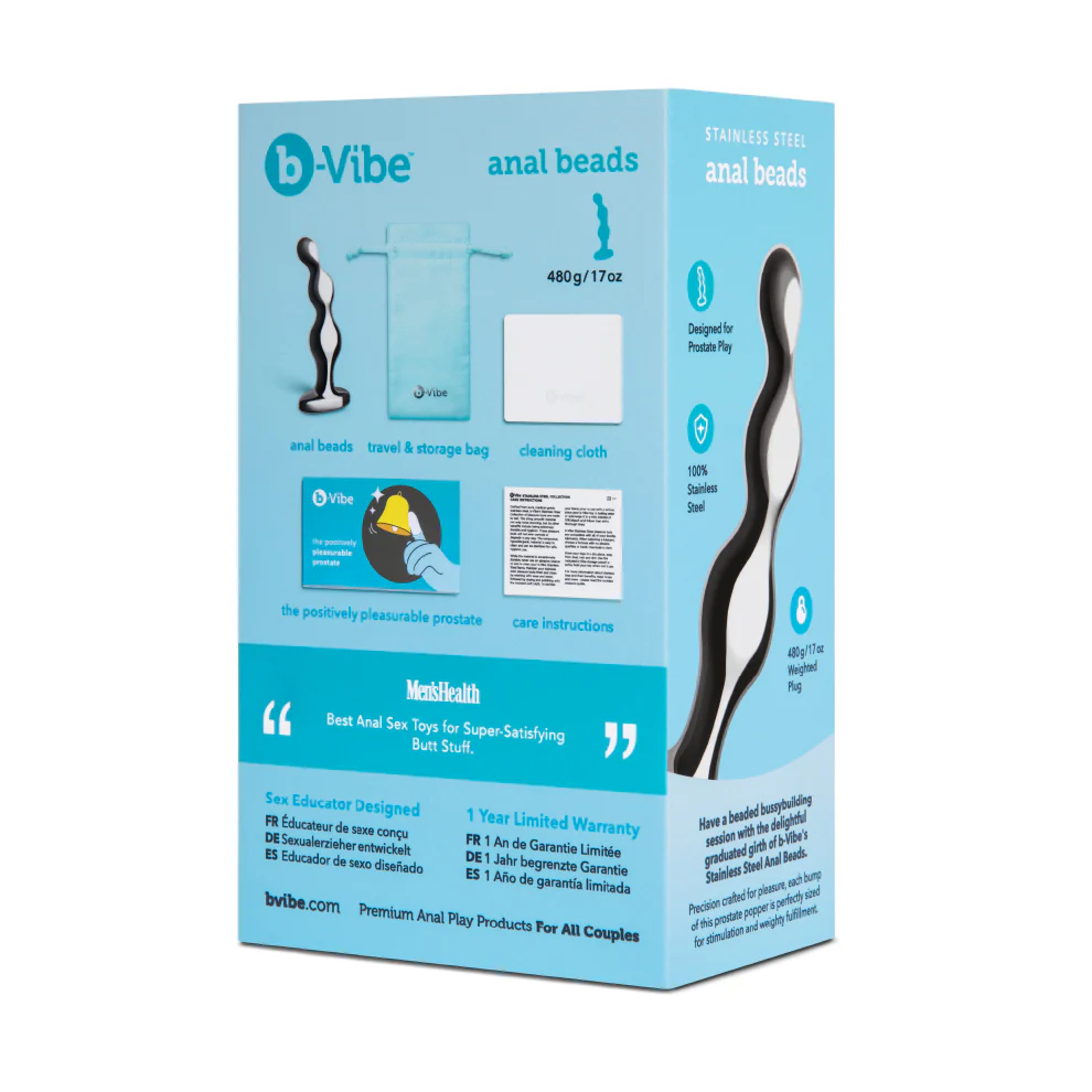 b-Vibe Stainless Steel Anal Beads - Image 10