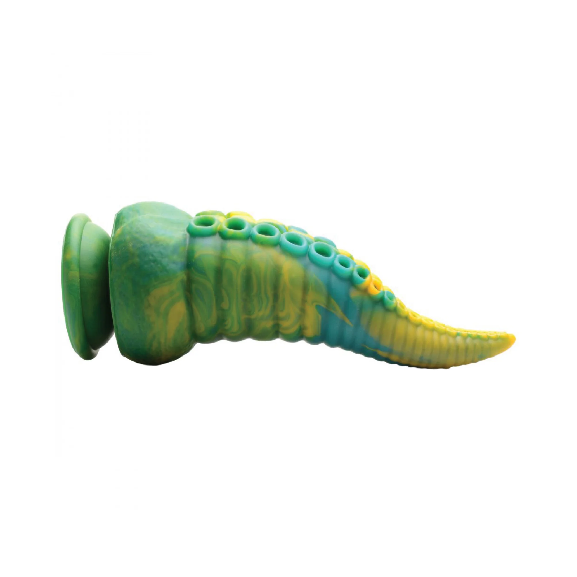 Creature Cocks Monstropus Tentacled Monster Silicone Dildo - Green/Yellow/Blue - Image 2