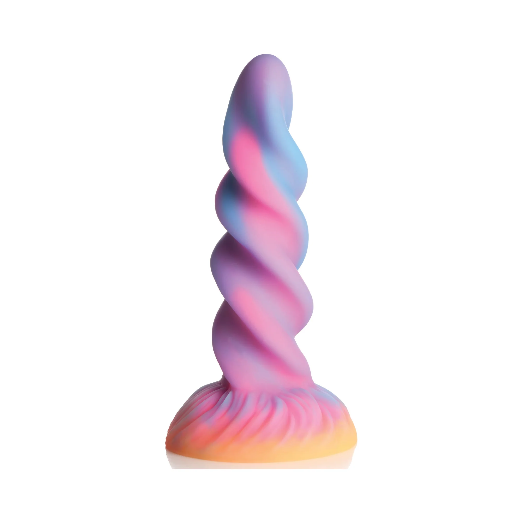 Creature Cocks Moon Rider Glow in the Dark Unicorn Silicone Dildo - Multicolor