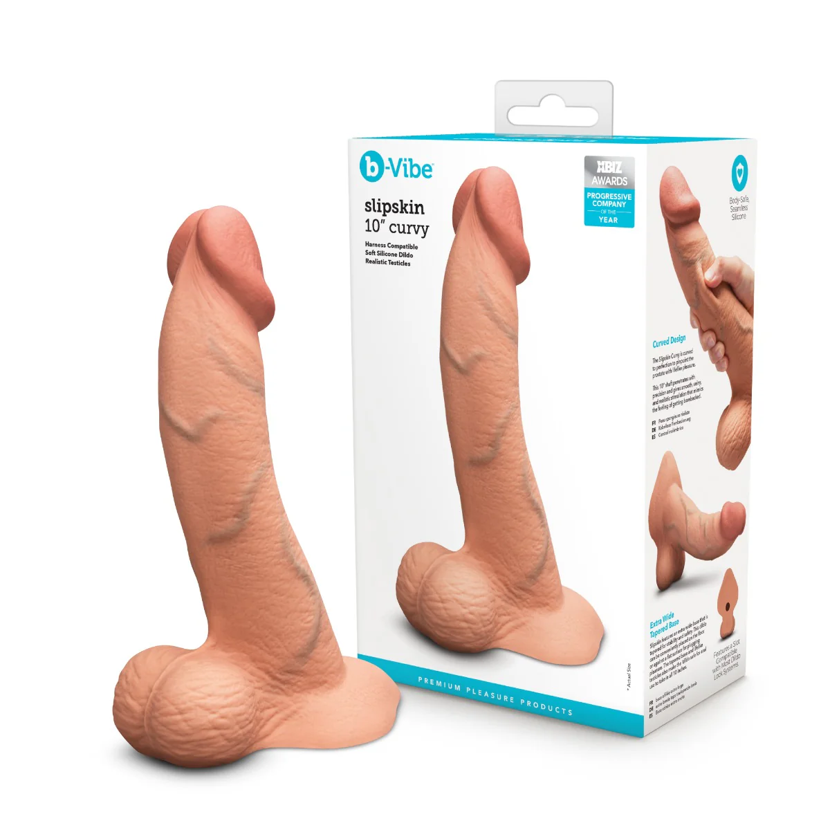 Slipskin Realistic Silicone Dildo - Curvy - Image 141