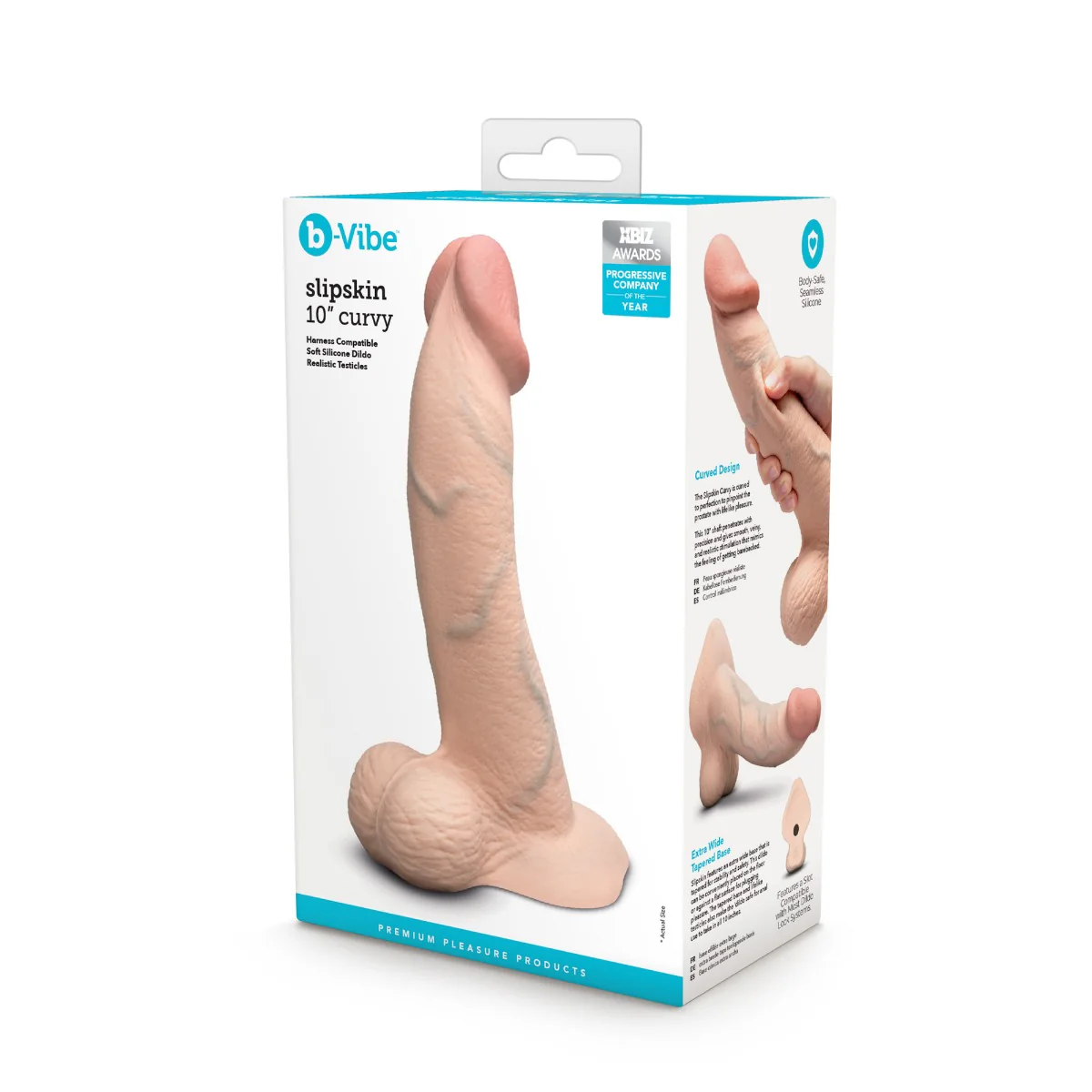 Slipskin Realistic Silicone Dildo - Curvy - Image 150