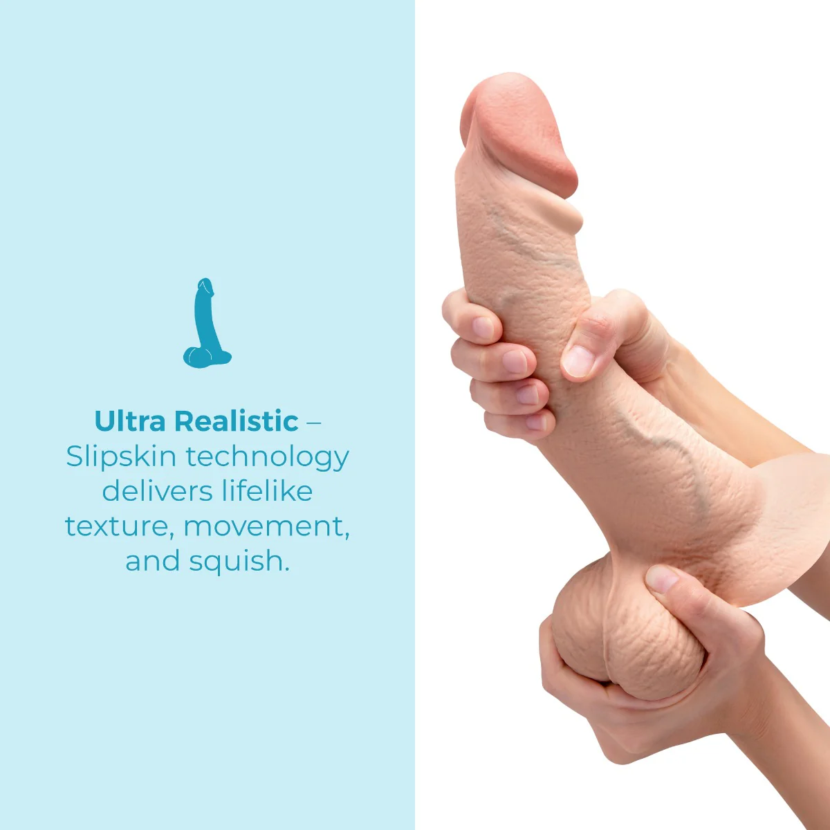 Slipskin Realistic Silicone Dildo - Curvy - Image 155