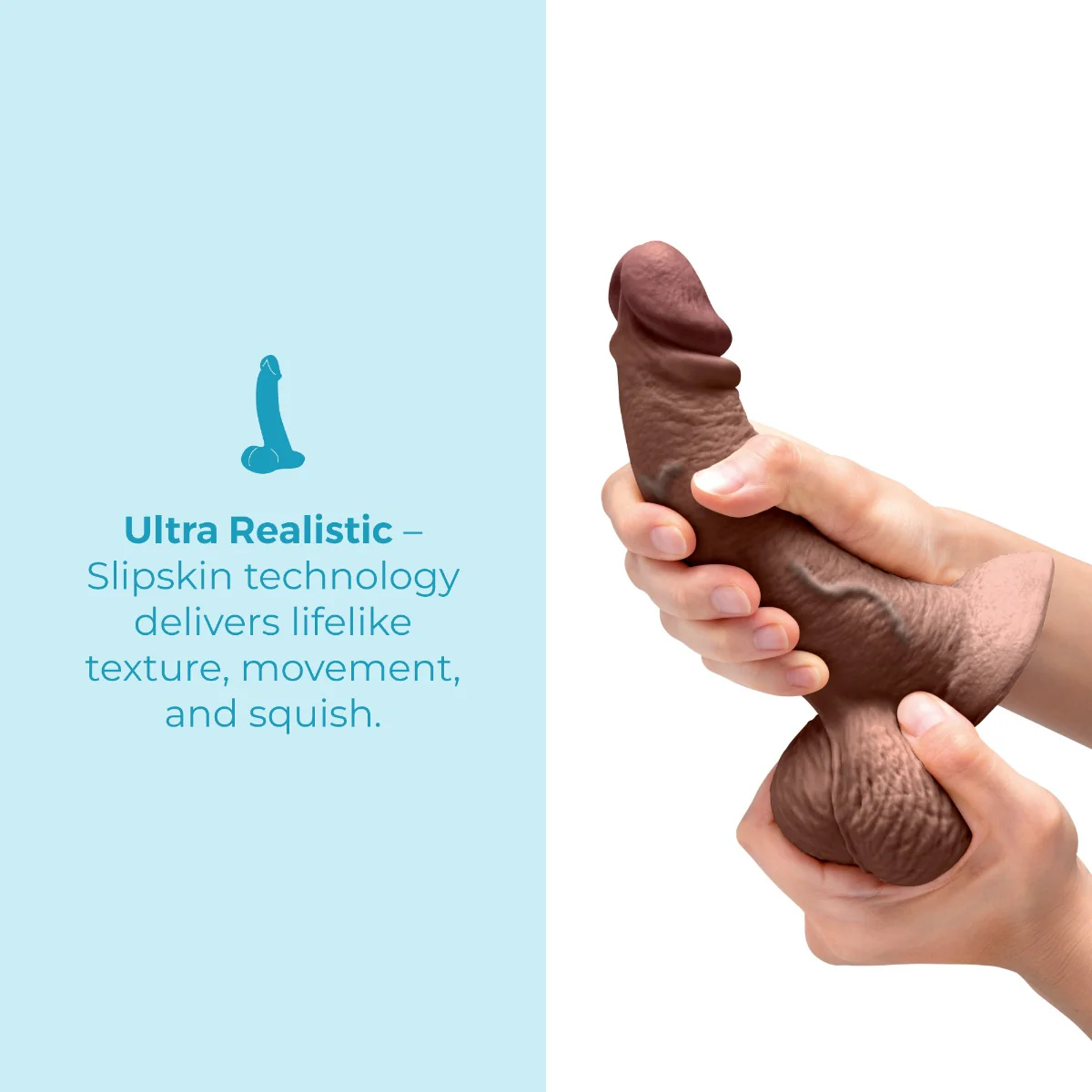 Slipskin Realistic Silicone Dildo - Curvy - Image 171