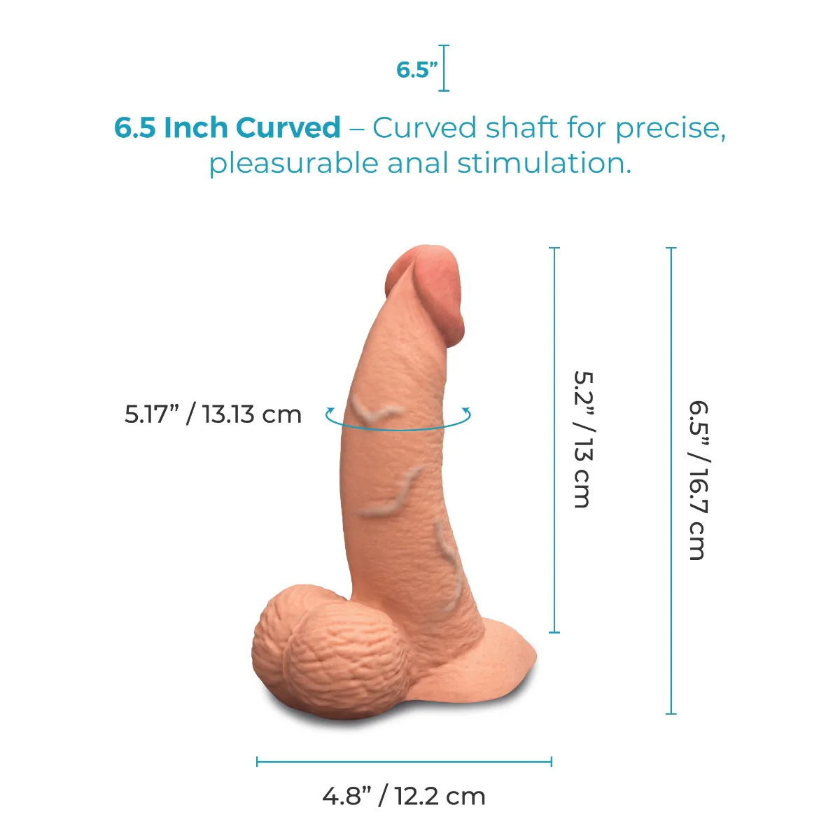 Slipskin Realistic Silicone Dildo - Curvy - Image 21