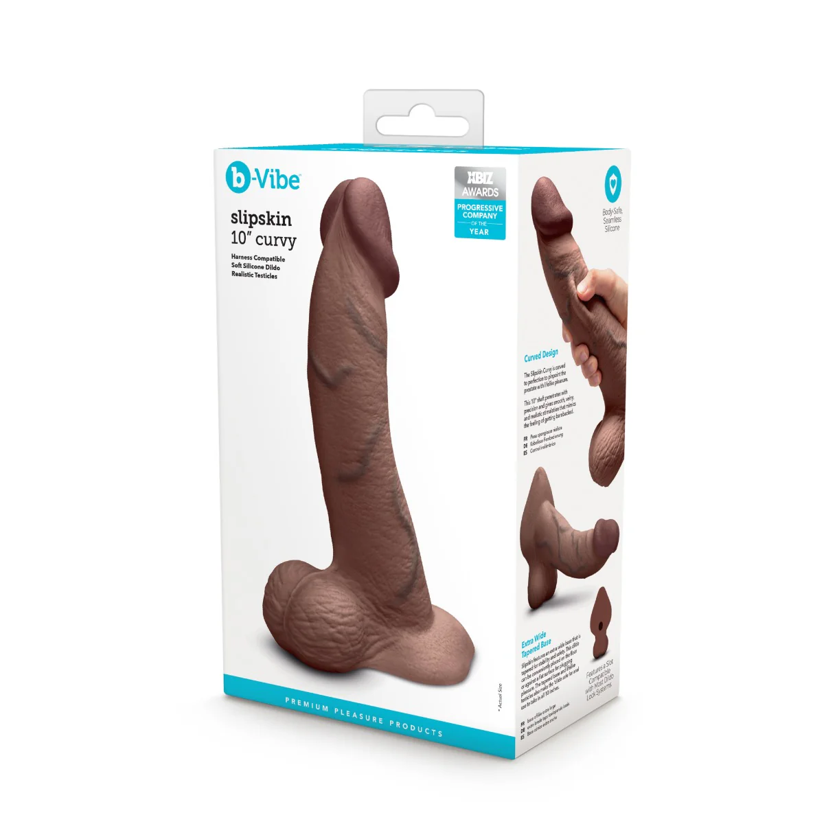 Slipskin Realistic Silicone Dildo - Curvy - Image 217