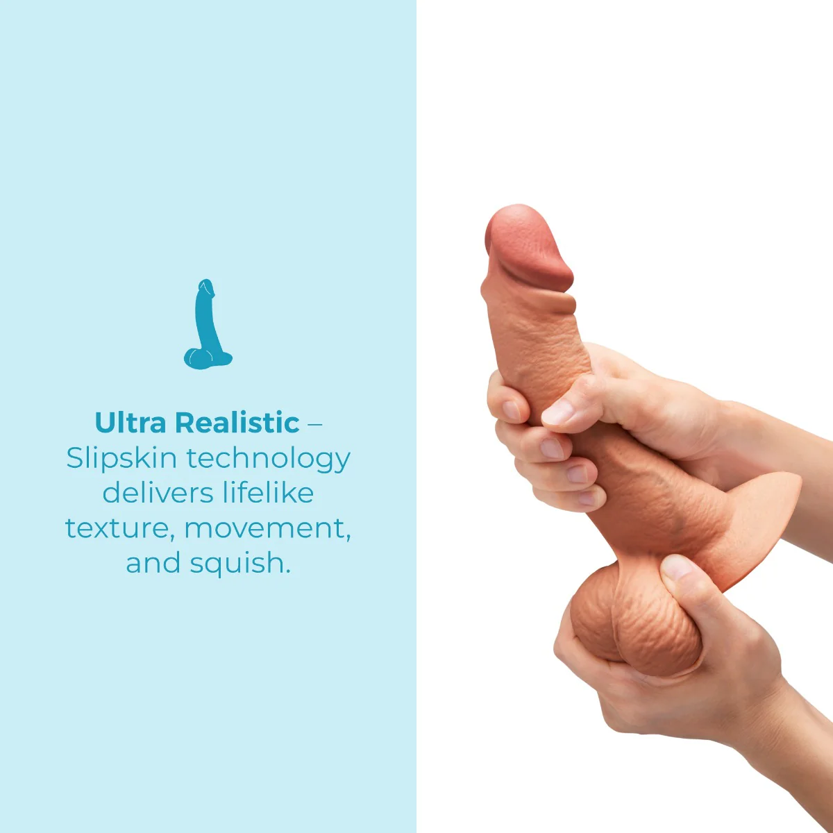 Slipskin Realistic Silicone Dildo - Curvy - Image 55