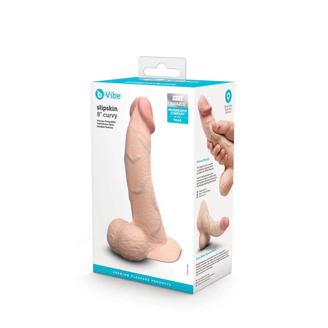 Slipskin Realistic Silicone Dildo - Curvy - Image 68