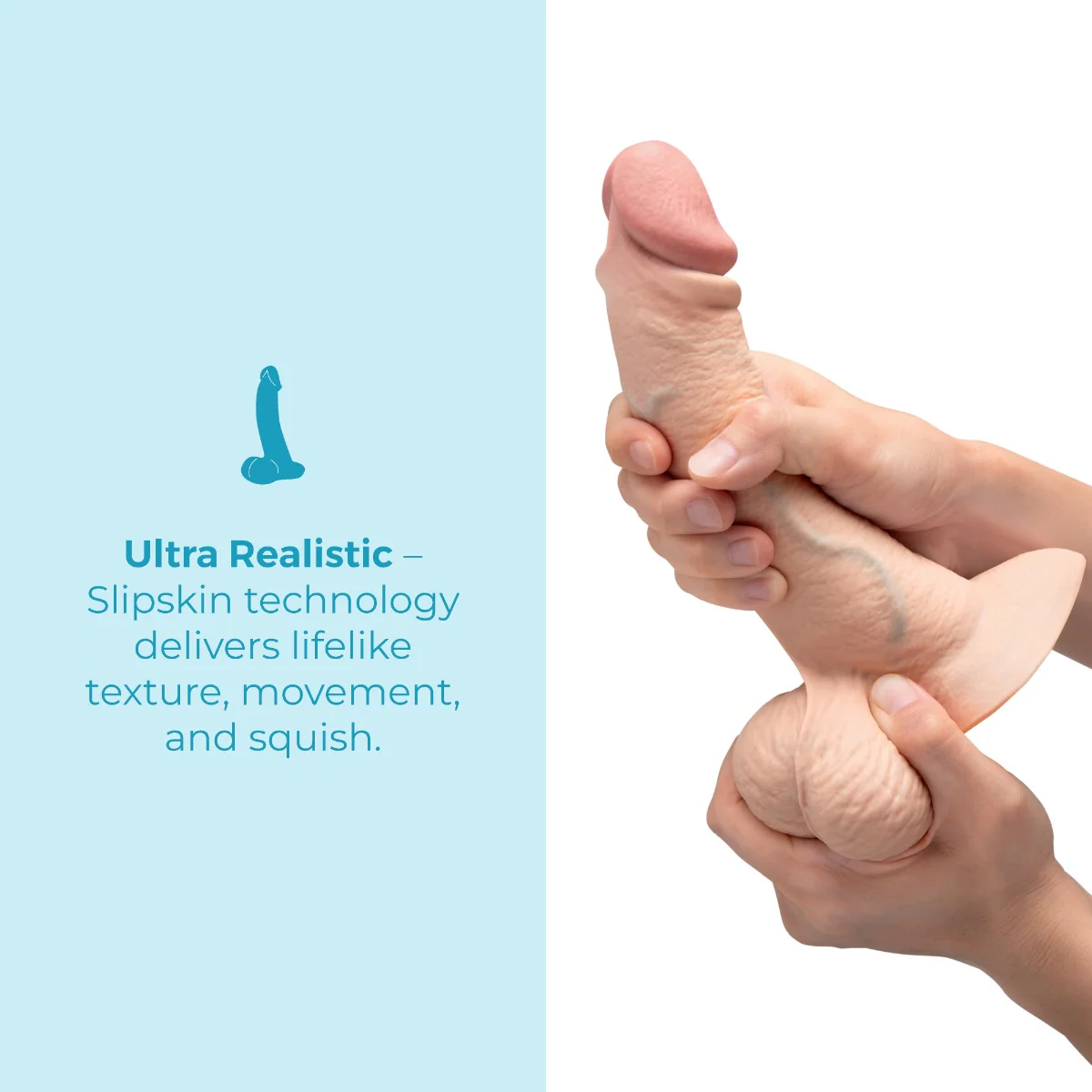 Slipskin Realistic Silicone Dildo - Curvy - Image 73