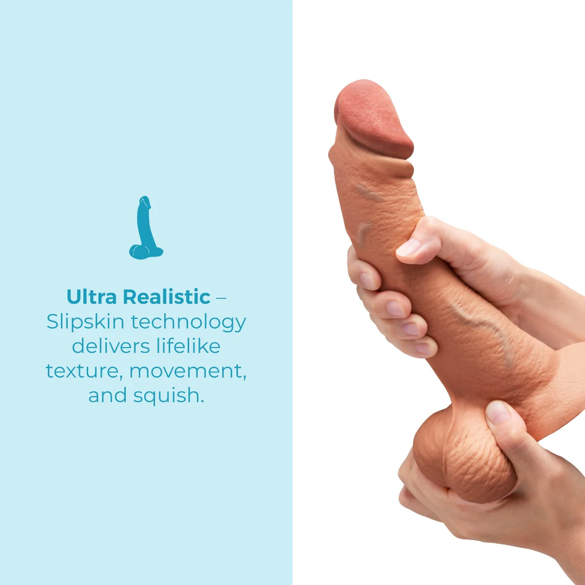 Slipskin Realistic Silicone Dildo - Curvy - Image 93